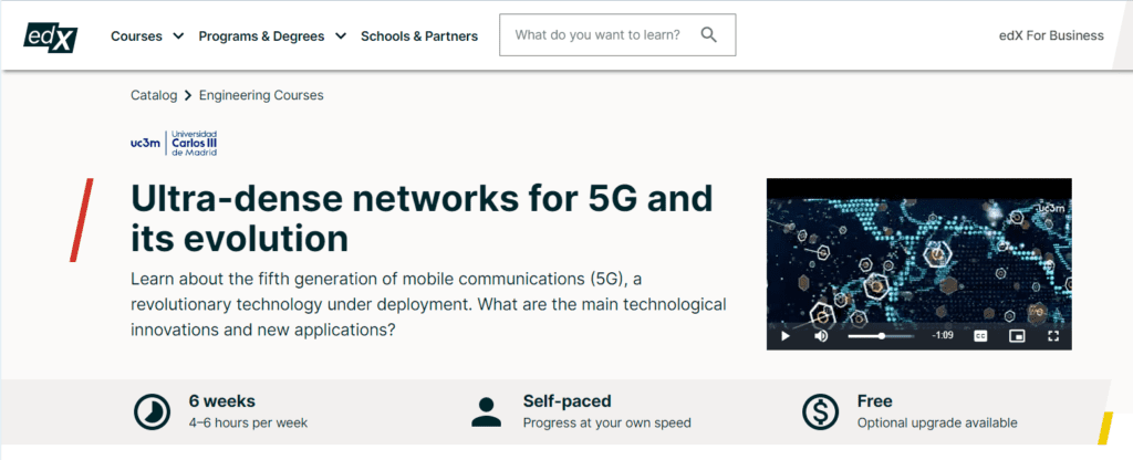 edX - Ultra-dense networks for 5G and its evolution course page